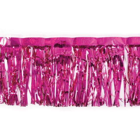 Cerise Metallic Fringe - 15" X 10' (Pack)