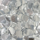 Embossed Silver & White Petal Paper (Roll)