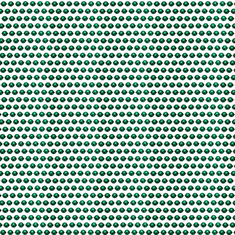 33" Round Metallic Dark Green Mardi Gras Beads (6 Dozen - 72 Necklaces)