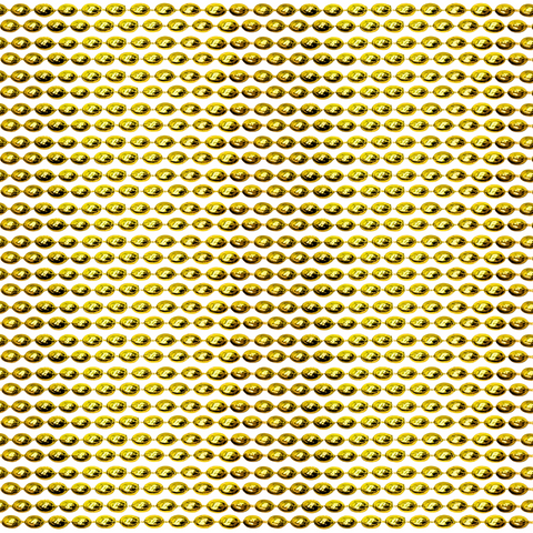 30" 7mm Gold Mardi Gras Beads (Pack of 48)