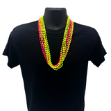 30" 7mm Neon Mardi Gras Beads (Pack of 48)