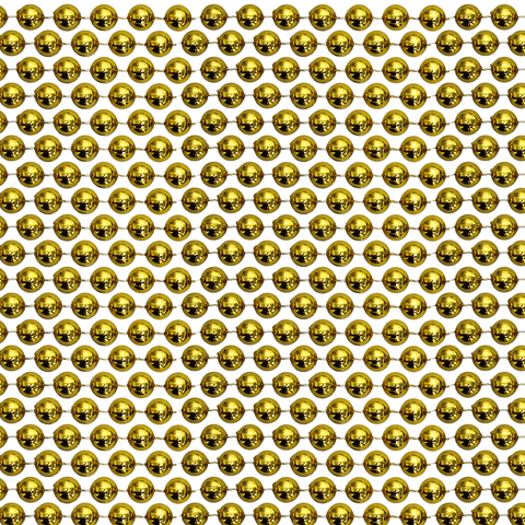 60" 12mm Round Metallic Gold Mardi Gras Beads - Dozen (12 necklaces)