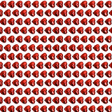 48" 15mm Metallic Red Heart Mardi Gras Beads (Dozen)