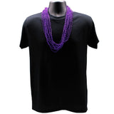 33" Round Metallic Purple Mardi Gras Beads (Case - 60 Dozen)