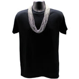 33" Round Metallic Silver Mardi Gras Beads (Case - 60 Dozen)