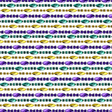 48" Swirl Metallic Purple, Gold and Green Mardi Gras Beads - Case (25 Dozen)