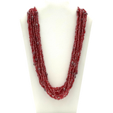 27" Red Glass Bead Necklace (Dozen)