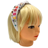 White Fest Jeweled Headband (Each)