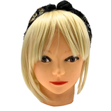 Black and Gold Sequin Football Headband (Each)