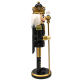14" Black and Gold King Nutcracker (Each)