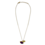 Purple and Gold Go Football Necklace (Each)