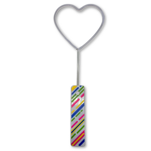 18" Rainbow Neon Heart Wand - 3 Modes (Each)