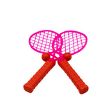 9" Tennis Racket Toy Set - Assorted Colors (Pair)