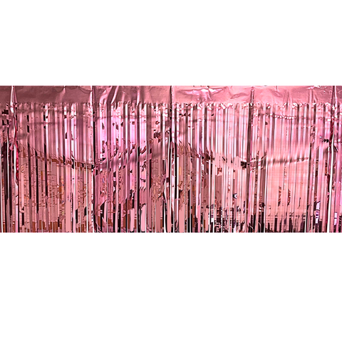 10' x 15" Light Pink Metallic Fringe (Each)