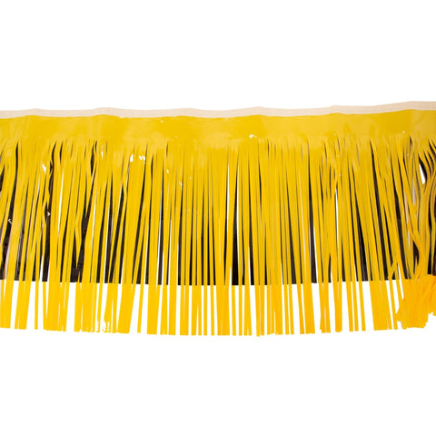 Black & Spanish Gold Vinyl Fringe 15" X 10' (Pack)
