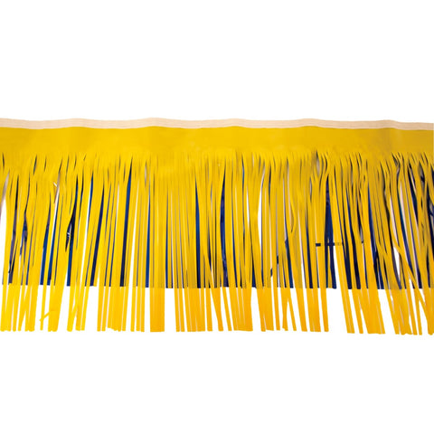 Dark Blue & Spanish Gold Vinyl Fringe 15" X 10' (Pack)