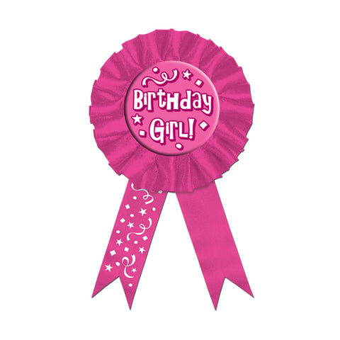 Birthday Girl Award Ribbon 3.75" x 6.5" (Each)