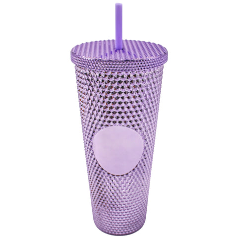 Purple Mirror 710ml Double Wall Plastic Tumbler (Each)
