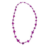 36" Flamingo Flower Bead Necklace - Metallic Hot Pink (Each)