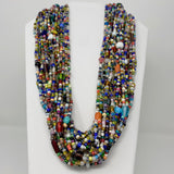 27" Medium Round Double Stranded Glass Bead Necklace (Dozen)