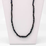 27" Black Opalescent Glass Bead Necklace (Dozen)