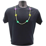 LED Fleur de Lis on Purple, Green and Gold Necklace (Each)