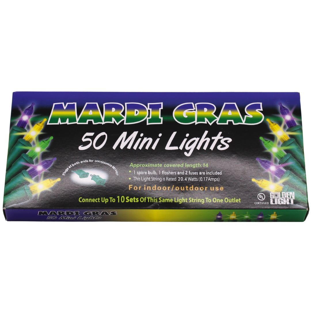 100 mm Round Mardi Gras Stripe Ball Ornament (Each)